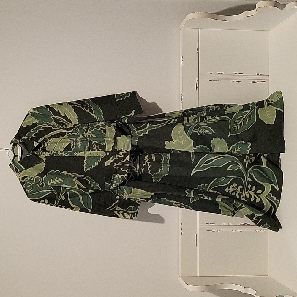 Zara Green Patterned Dress